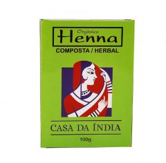 HENNA TINTURA CAPILAR HERBAL CASA DA INDIA
