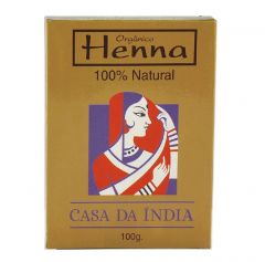HENNA TINTURA CAPILAR 100%  NATURAL CASA DA INDIA 