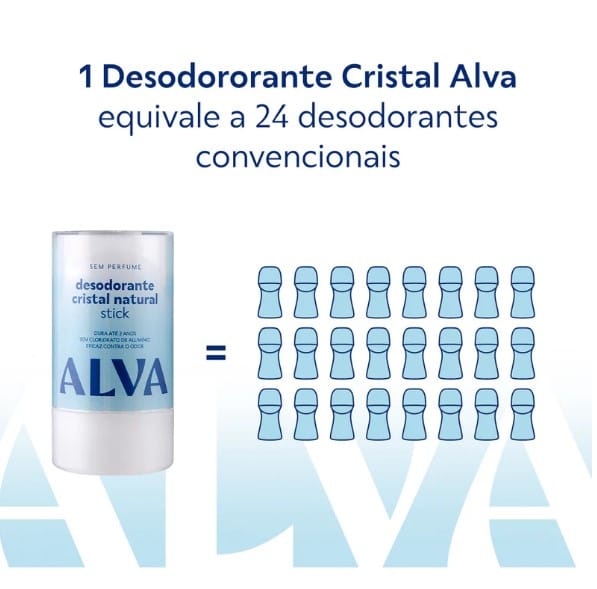 Desodorante Cristal Stick Vegano120g Alva - Imagem 3