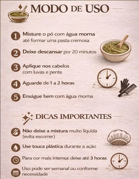 Henna Pura 100% Natural Casa da Índia - Imagem 2
